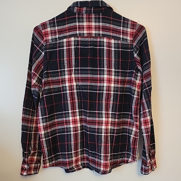 Natural Reflections Shirt Women Small Flannel Red Plaid Long Sleeve - Picture 6 of 6